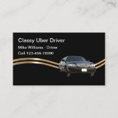 上品な独立したUberライドドライバー新規 名刺 (正面)