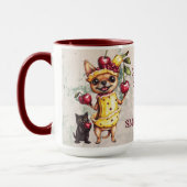 上品な生意気で少し頭が切れる素直な マグカップ (左)