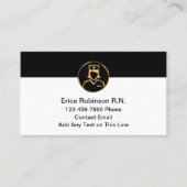 上品な登録ナースシンプル名刺 名刺 (正面)