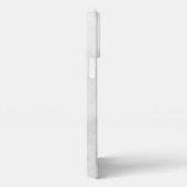 上品な白い大理石パーソナライズされたモノグラムと名前 iPhoneケース (右側面)