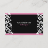 上品な白い渦巻き 名刺 (正面)