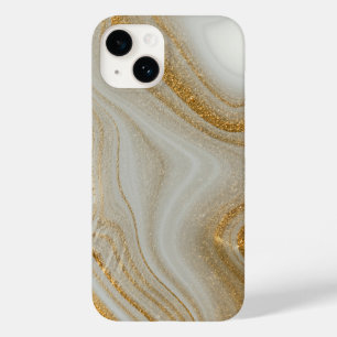 上品な白い金ゴールド大理石パターンiPhone / アンドロイド Case-Mate iPhone 14ケース