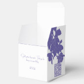 上品な白と紫の花 フェイバーボックス (オープン)