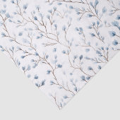 上品な白と青の花柄のブライズシャワー 薄葉紙 (詳細)