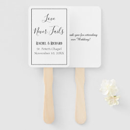 上品な白と黒結婚の ハンドファン