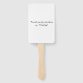 上品な白と黒結婚の ハンドファン (裏面)