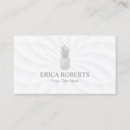 上品な白を計画する熱帯パイナップルイベント 名刺 (正面)