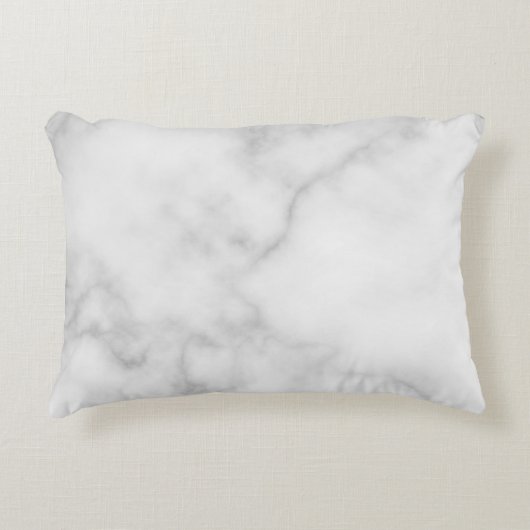 上品な白エレガントい大理石パターン アクセントクッション (正面)