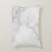 上品な白エレガントい大理石パターン アクセントクッション (正面(垂直))