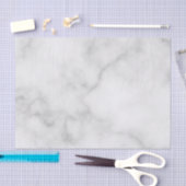 上品な白エレガントい大理石パターン 薄葉紙 (クラフト)