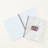 上品な白エレガント大理石のパターン感謝 ノートブック (内部)