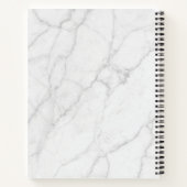 上品な白エレガント大理石のパターン感謝 ノートブック (裏面)