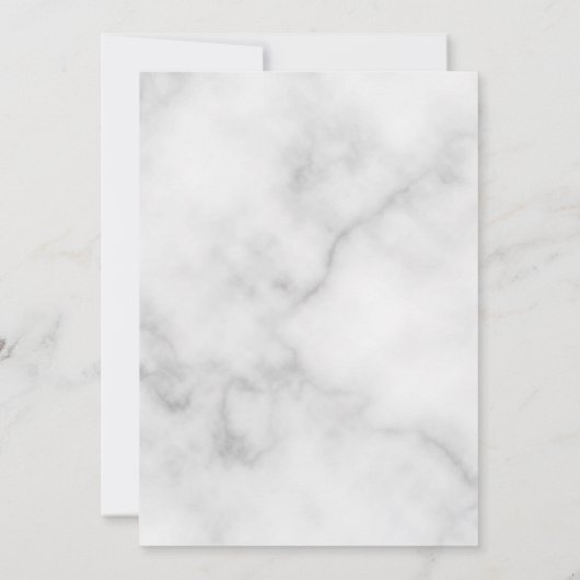 上品な白エレガント大理石の結婚式の日付を保存 セーブザデート (裏面)