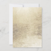 上品な白エレガント金ゴールドフローラフレーム甘い16 招待状 (裏面)