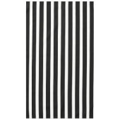 上品な白黒のストライプ テーブルクロス (正面)