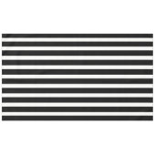 上品な白黒のストライプ テーブルクロス (正面(横))