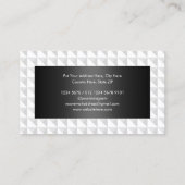 上品な白黒の名刺 名刺 (裏面)