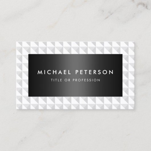 上品な白黒の名刺 名刺 (正面)