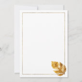 上品な白黒アイボリー金ゴールド牡丹結婚フローラ 招待状 (裏面)