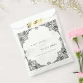 上品な白黒アールデコ華美結婚ズ フェイバーバッグ (封をした状態)