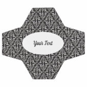 上品な白黒スクロールされたダマスクパターン サッカーボール (フラット)