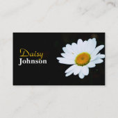 上品な白黒デイジー名刺 名刺 (裏面)