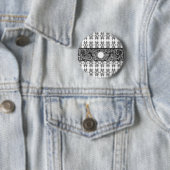 上品な白黒バロックのパターカスタマイズン 缶バッジ (インサイチュ)