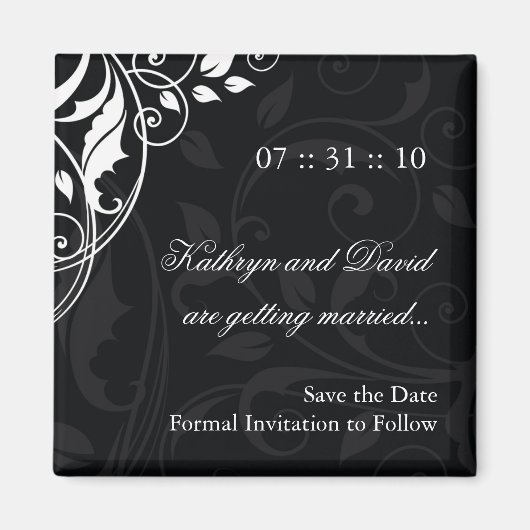 上品な白黒マグネット マグネット (正面)