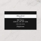 上品な白黒メイクアップアーティストの名刺 名刺 (裏面)