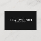 上品な白黒メイクアップアーティストの名刺 名刺 (正面)