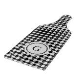 上品な白黒千鳥格子のなパターンモノグラム カッティングボード (角)