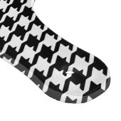 上品な白黒千鳥格子のなパターンモノグラム カッティングボード (角)