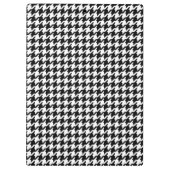 上品な白黒千鳥格子のなパターンモノグラム クリップボード (裏面)