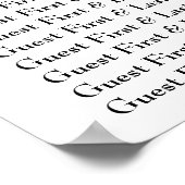 上品な白黒 ポスター (角)