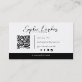 上品な白黒 名刺 (裏面)