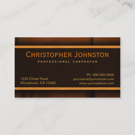 上品な硬質木材フローリング木製フロアフェイクウッド 名刺 (裏面)