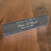 上品な管理のギフト デスクネームプレート (側面)