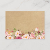 上品な素朴フローラクラフト結婚の挿入カード エンクロージャーカード (裏面)