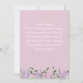 上品な紫と薄紫の花の母の日カード シーズンカード (裏面)