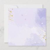 上品な紫と青の水彩花のウェディング (裏面)