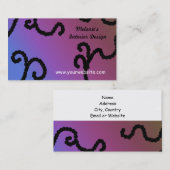 上品な紫と黒のインテリアデザイン 名刺 (正面/裏面)