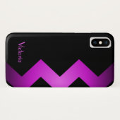 上品な紫のアクセントパーソナライズされた Case-Mate iPhoneケース (裏面(横))