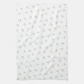 上品な紫のフローラキッチンタオル キッチンタオル (縦)