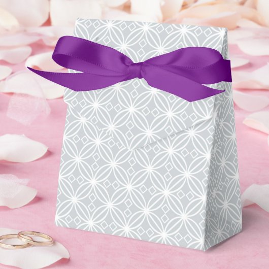 上品な紫の花模様の贈り物ボックス すべてのシーンに対応 フェイバーボックス (ウェディング)