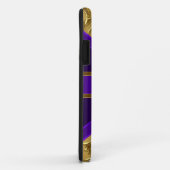 上品な紫エレガントの金ゴールドダマスクジュエル Case-Mate iPhoneケース (裏面/右)