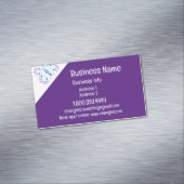 上品な紫色の蝶の変化カウンセリングサービス マグネット名刺 (インサイチュ)