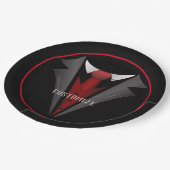 上品な紳士の赤いネクタイ2 ペーパープレート (アングル)