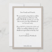 上品な結婚式のご案内（Save the Date） 招待状 (裏面)