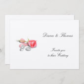 上品な結婚式招待状 招待状 (正面/裏面)