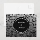 上品な結婚式 クラックル シルバー ゲスト 感謝カード ポストカード (正面/裏面)